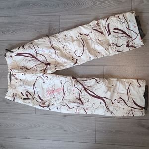 White Salomon Ski Snowboard Snow Pants Size Medium